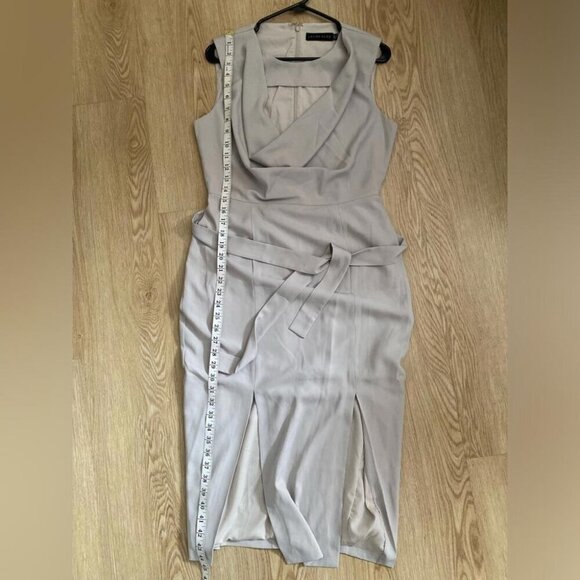 Sleek & Stylish Lavish Alice Dress Cowl Neck Cutout Detail Double Slit US8 Chic - Picture 9 of 11